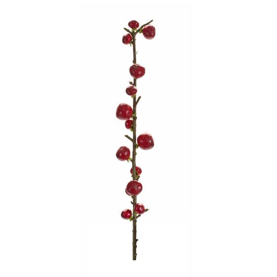 Red Berry Twig Stem, Set of 6 - Faux Florals