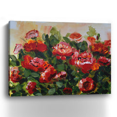 Red Poppies Garden Canvas Giclee - Wall Art