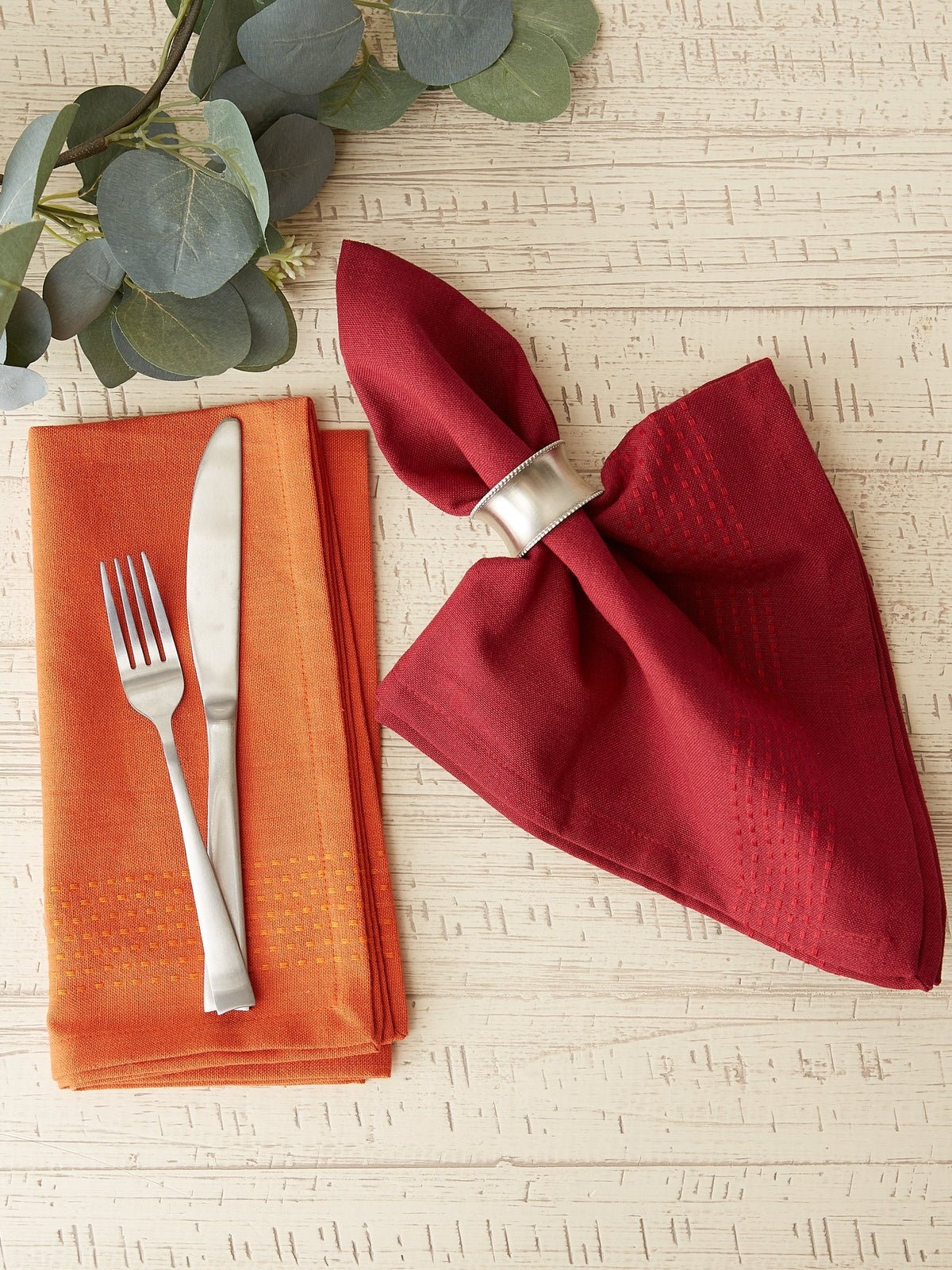 Redwood Harvest Dobby Stripe Napkins, Set of 6 - Napkins
