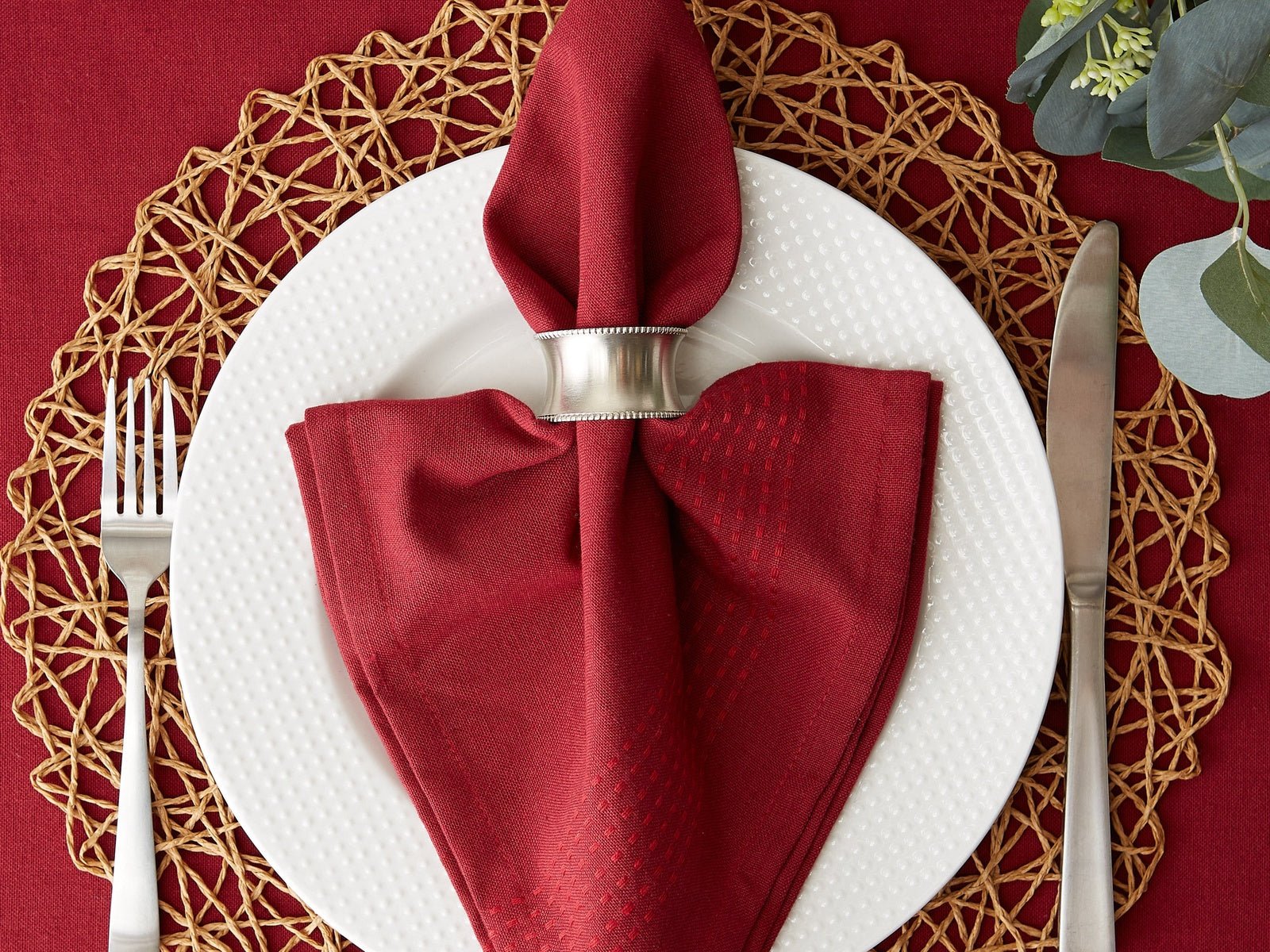 Redwood Harvest Dobby Stripe Napkins, Set of 6 - Napkins