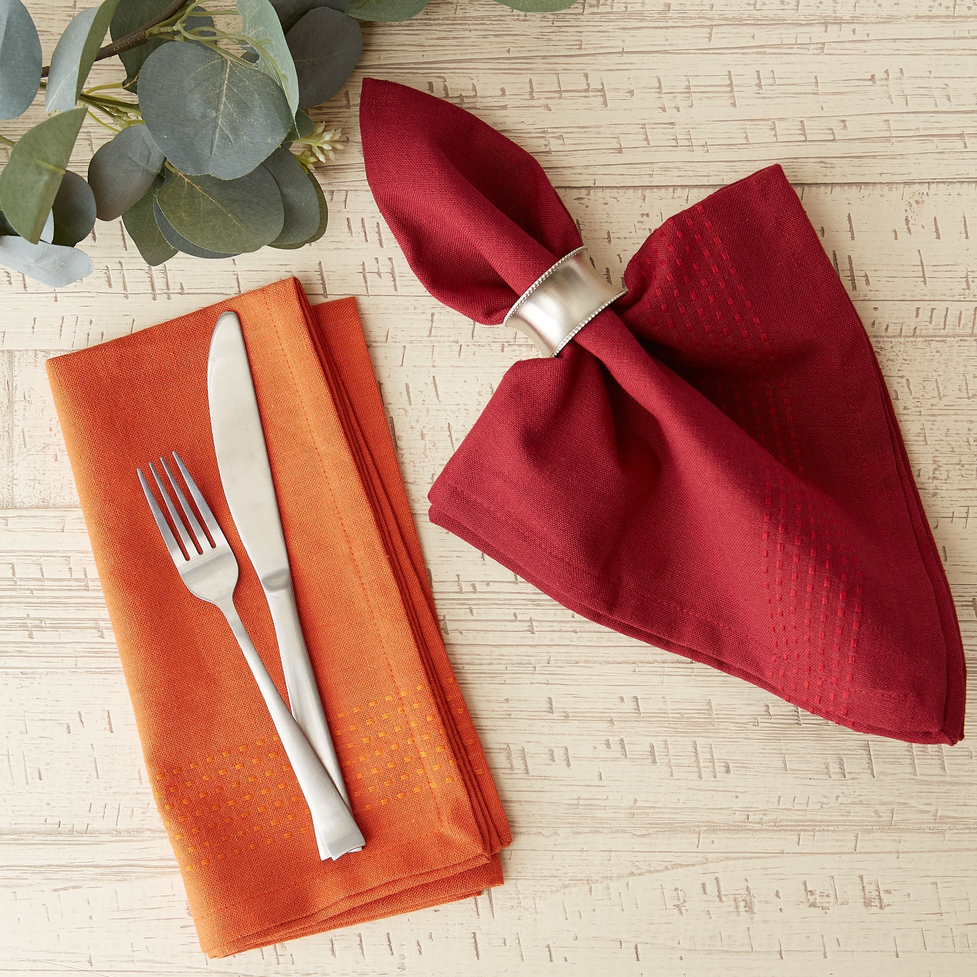 Redwood Harvest Dobby Stripe Napkins, Set of 6 - Napkins