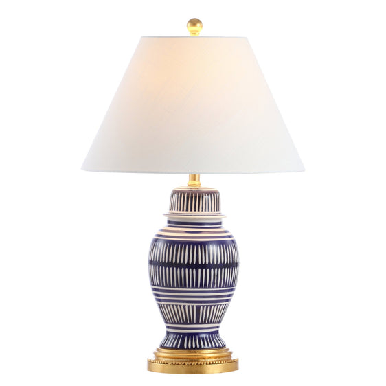 Reed-Ceramic/Iron-Modern-Coastal-LED-Table-Lamp-
