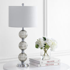 Rita Silvered Orbs Glass/Metal LED Table Lamp - Table Lamps