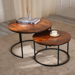 Round Nesting Coffee Tables, Set of 2 - Coffee Tables