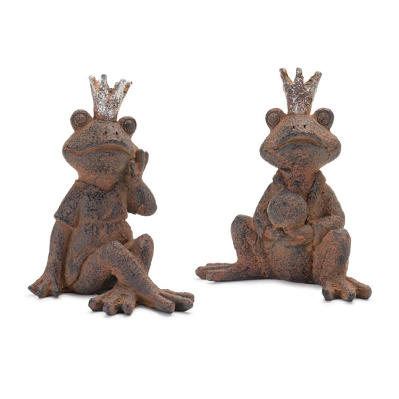 Royal Sitting Frog Figurine (Set of 6) - Decorative Accessories