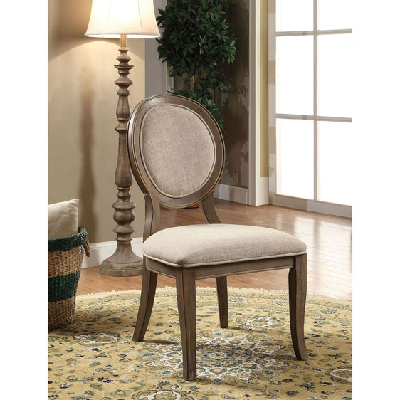 Rustic-Dining-Chairs-with-Padded-Fabric-Seat,-Set-of-2-Dining-Chairs