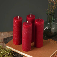 Rustic-Pillar-Candle,-Set-of-4-Candles