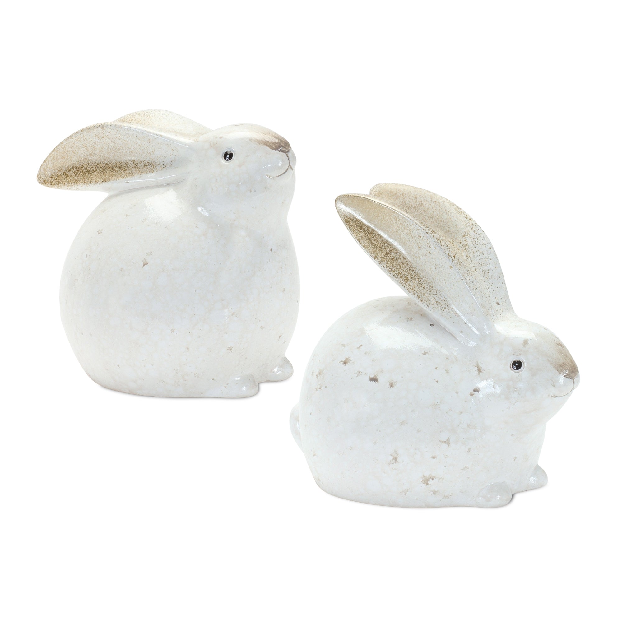 Rustic-Terra-Cotta-Bunny-Figurine,-Set-of-4-Decor