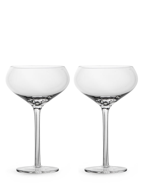 Sagaform by Widgeteer Saga Champagne Coupe, Set of 2 - Glasses