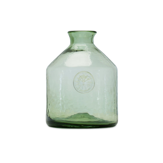 Sage Glass Bottle Neck Vase 6.75" - Vases