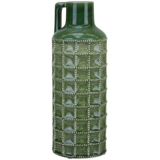Sage Green Bottle Vase with Handle 15.5" - Vases
