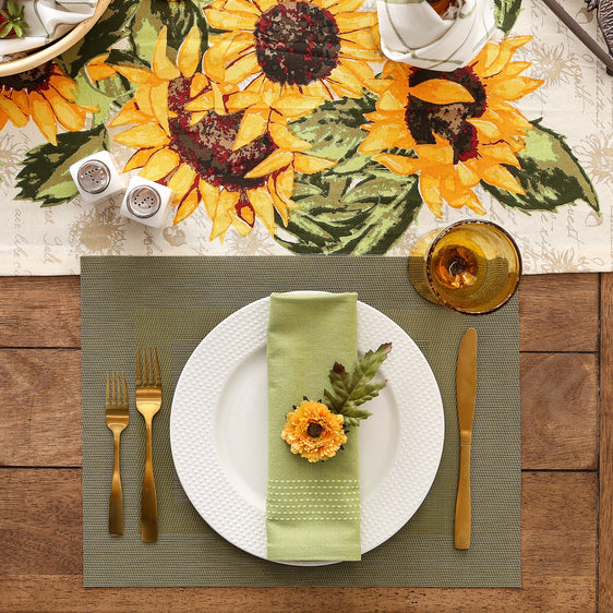 Sage-Green-Double-Frame-Placemats,-Set-of-6-Placemats