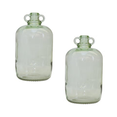 Sage-Green-Glass-Jug-Vase,-Set-of-2-Vases