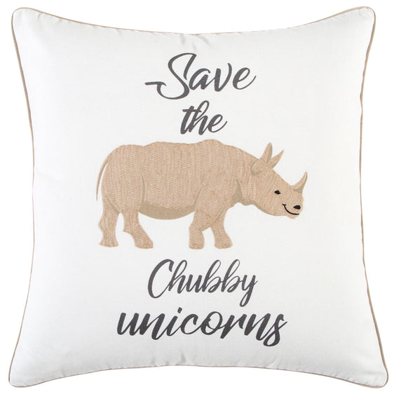 Save the Chubby Unicorns Pillow - Decorative