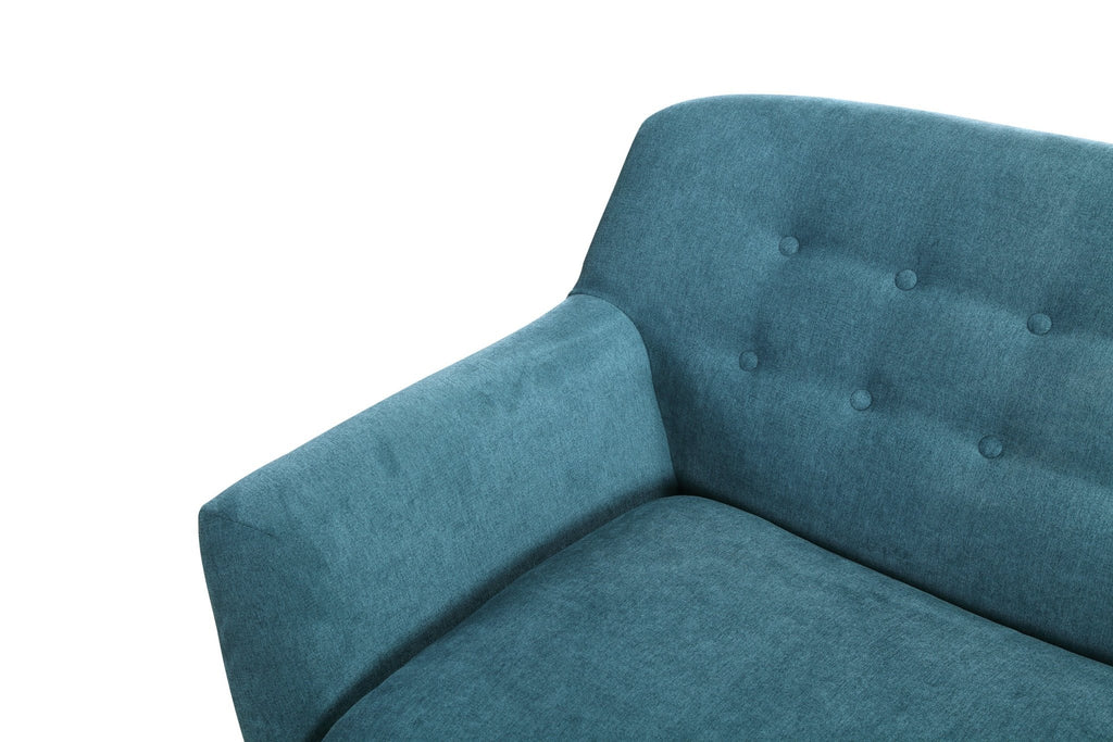 Scanty Upholstered Sofa with Button Tufted Backrest - Sofas