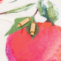 Screen Print And Embroidery Cotton Botanical Pomegranate Decorative Throw Pillow - Decorative Pillows
