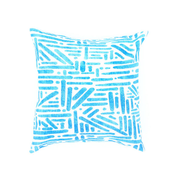 Seafoam Illusions Printed Pillow-Blue & White 18"x18" - Pillows