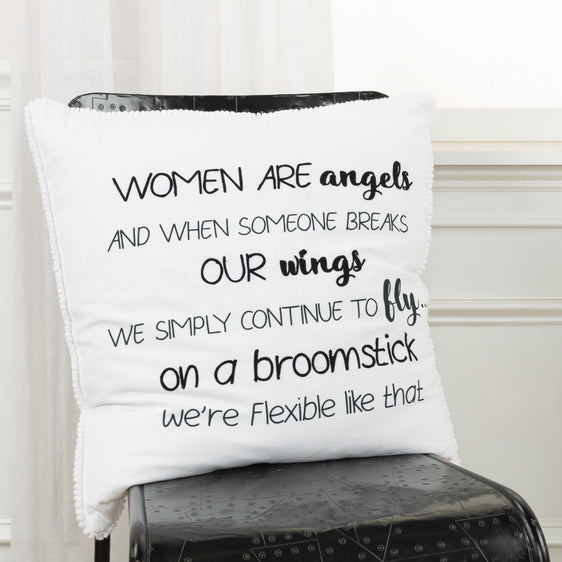 Sentiment-Printed-And-Embroidered-100%-Cotton-Pillow-Decorative