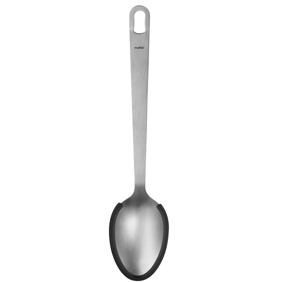Servizio-Serving-Spoon,-Stainless-Steel/silicone,-Grey-Kitchen-Tools-and-Utensils