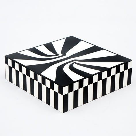 Set of 2 - Hyphnotic Pattern Box - Decorative Accessories