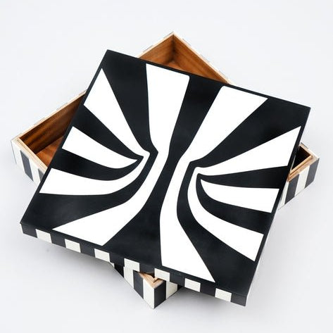 Set of 2 - Hyphnotic Pattern Box - Decorative Accessories