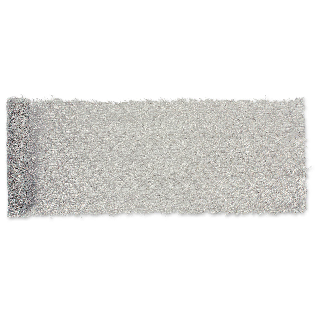 Silver Sequin Mesh Table Runner Roll 16in x 10ft - Table Runners