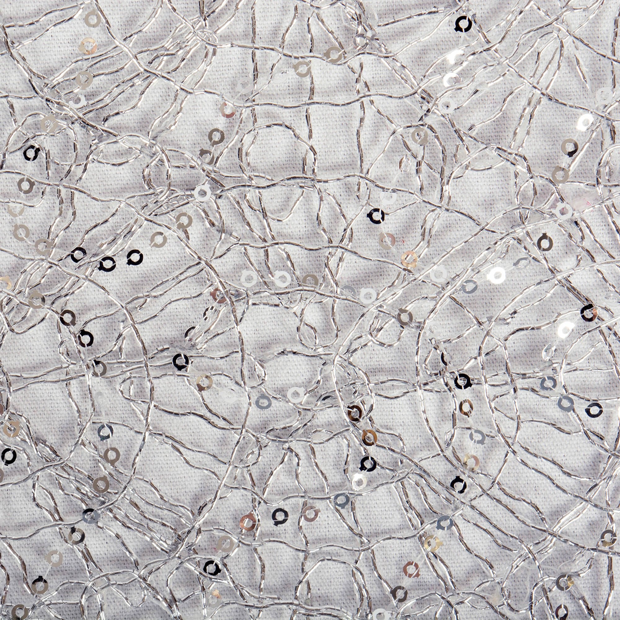 Silver Sequin Mesh Table Runner Roll 16in x 10ft - Table Runners