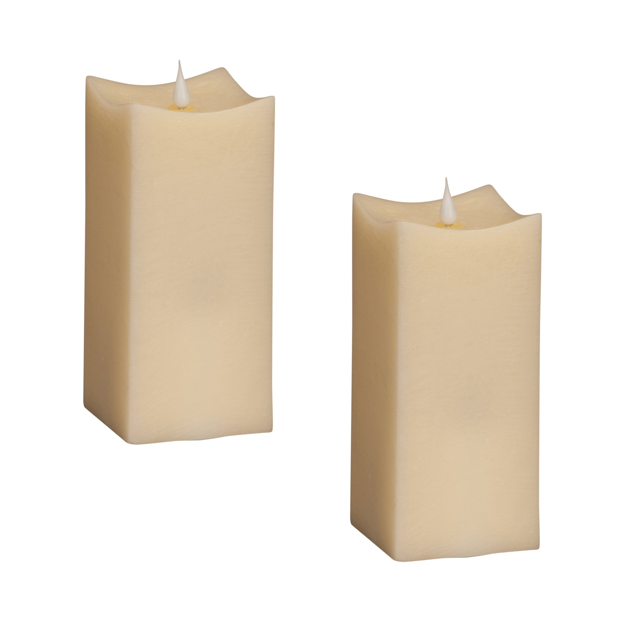 Simplux-LED-Squared-Candle-with-Moving-Flame-and-Remote-(Set-of-2)-Candles-and-Accessories
