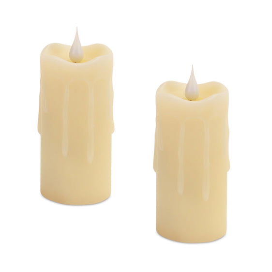 Simplux LED Votive Candle with Moving Flame and Remote (Set of 2) 2"Dx4"H - Candles and Accessories