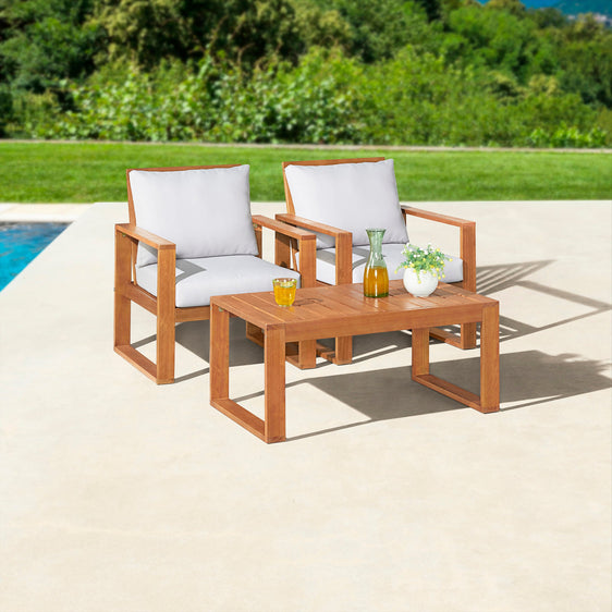 Smoke-Gray-Grafton-Eucalyptus-Wood-Conversation-Set-with-Two-Chairs-and-Rectangle-Coffee-Table,-Set-of-3-Outdoor-Seating