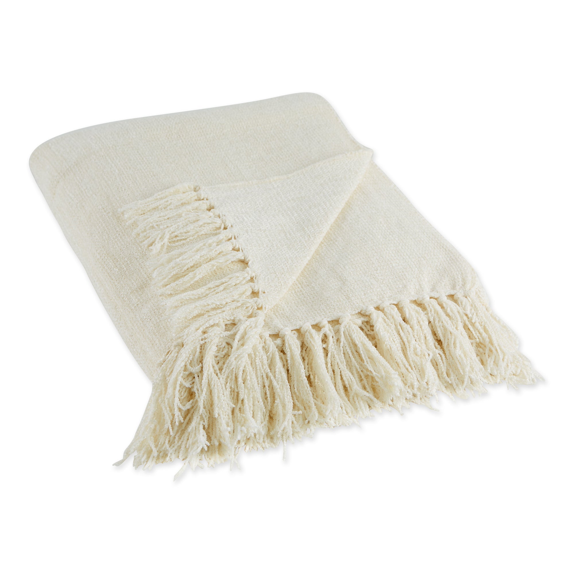 Soft Cream Chenille Throw - Throw Blankets