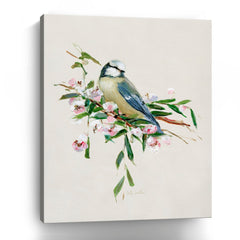Spring Song Blue Bird Canvas Giclee - Wall Art