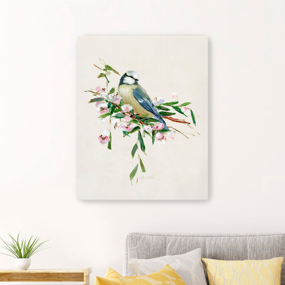 Spring Song Blue Bird Canvas Giclee - Wall Art