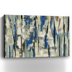 Spring Stripes Blue Canvas Giclee - Wall Art