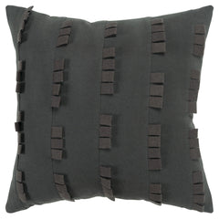 Stitched Panels Cotton Canvas Stripe Pillow Cover - Decorative Pillows