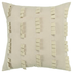 Stitched Panels Cotton Canvas Stripe Pillow Cover - Decorative Pillows