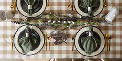 Stone Buffalo Check Tablecloth 70in. Round - Tablecloths