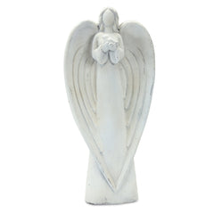 Stone Garden Angel Statue with Bird Accent (Set of 2) - Decorative Accessories
