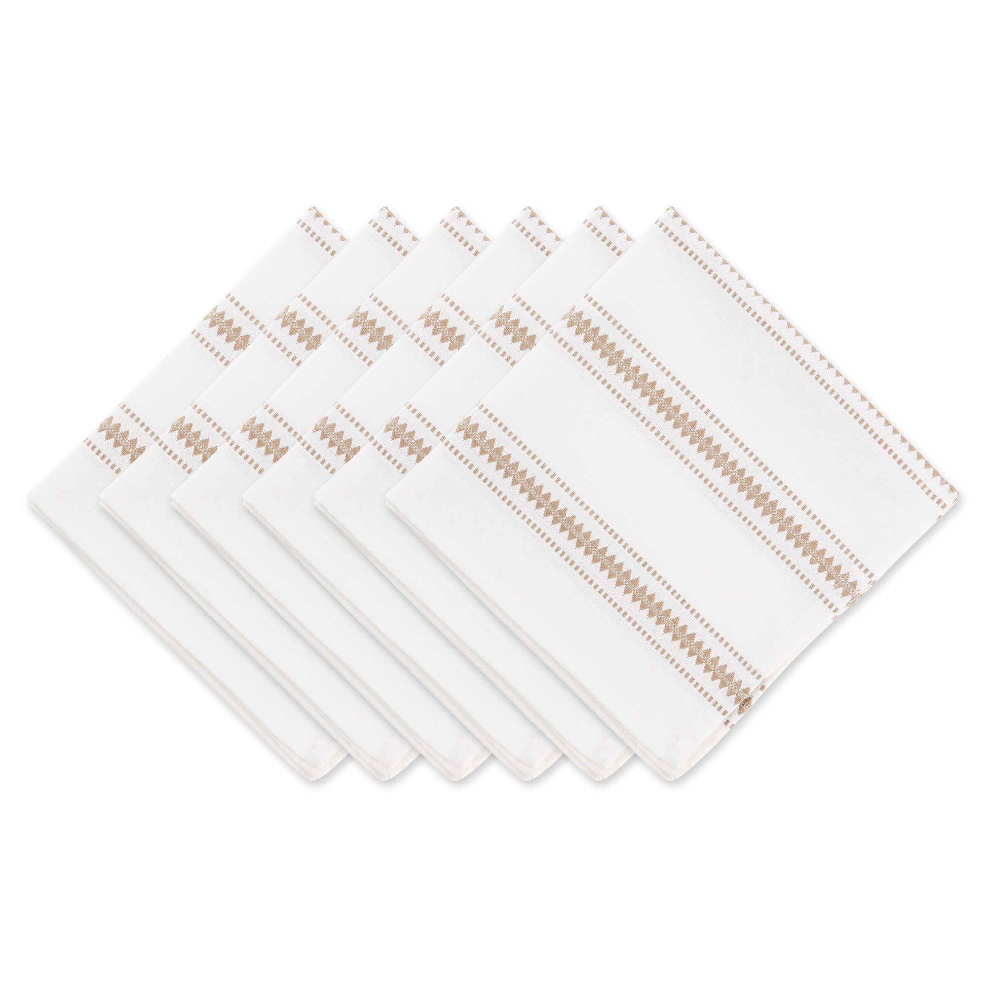 Stone Zig Dobby Stripe Napkins, Set of 6 - Napkins