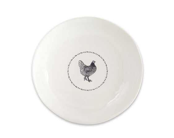 Stoneware Farmhouse Chicken Platter, Set of 2 - Plates