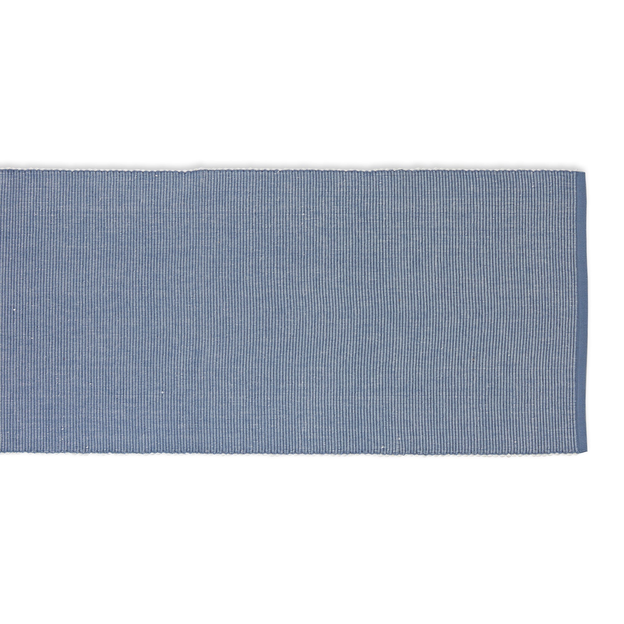 Stonewash Blue & White 2-Tone Ribbed Table Runner 13x72 - Table Runners