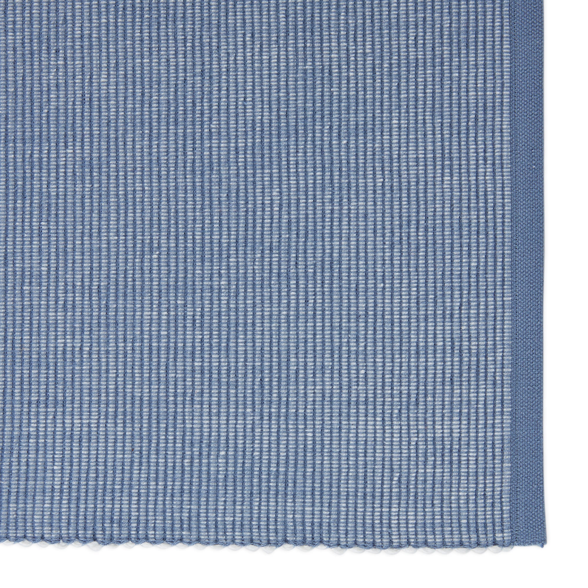 Stonewash Blue/white 2-tone Ribbed Placemats, Set of 6 - Placemats