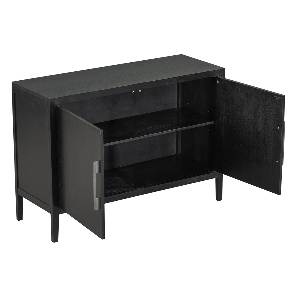Storage Cabinet with 2 Metal handles and 2 Doors - Buffets/Sideboards