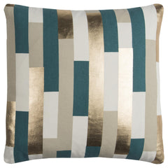 Stripe Printed Cotton Poly Filled Decorative Throw Pillow - Decorative Pillows