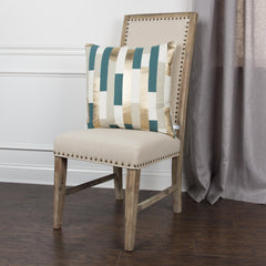 Stripe Printed Cotton Poly Filled Decorative Throw Pillow - Decorative Pillows