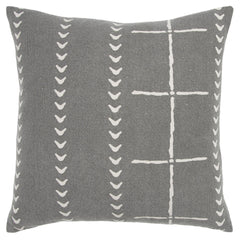 Stripe Printed Knife Edge Cotton Canvas Pillow Cover - Decorative Pillows