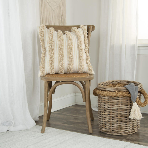 Stripe-Printed-With-Embellishment-Cotton-Canvas-Decorative-Throw-Pillow-Decorative-Pillows