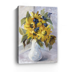 Sunny Flowers Canvas Giclee - Wall Art