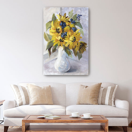 Sunny Flowers Canvas Giclee - Wall Art