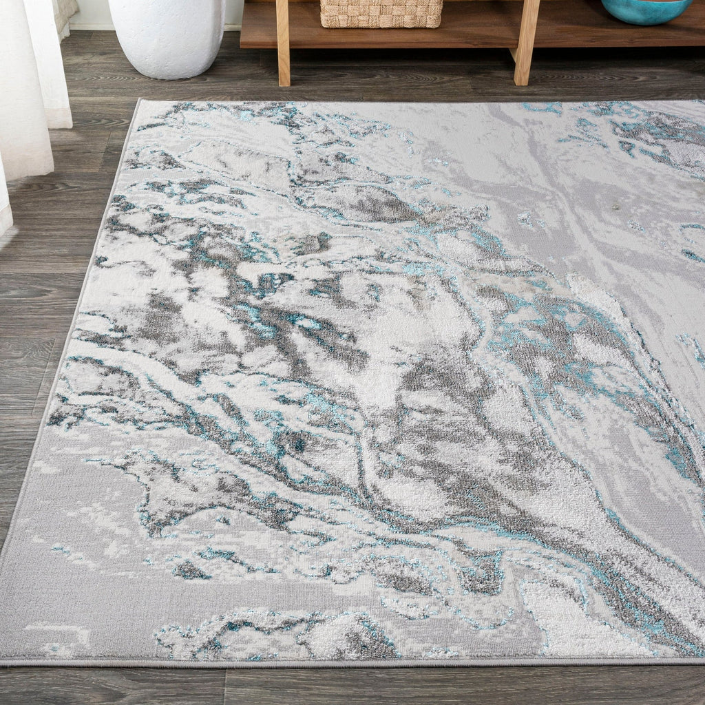 Swirl Marbled Abstract Area Rug - Rugs